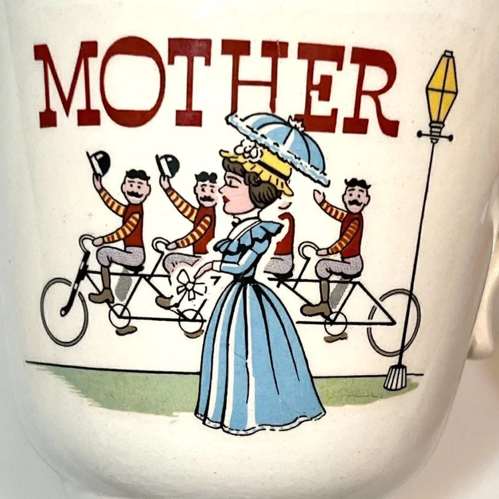 Vintage Mother Father Teacup Set Gold Trim Cups Saucers Collectible Gift